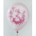 Pink - Pink Rose Design Printed Balloons
